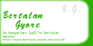 bertalan gyore business card